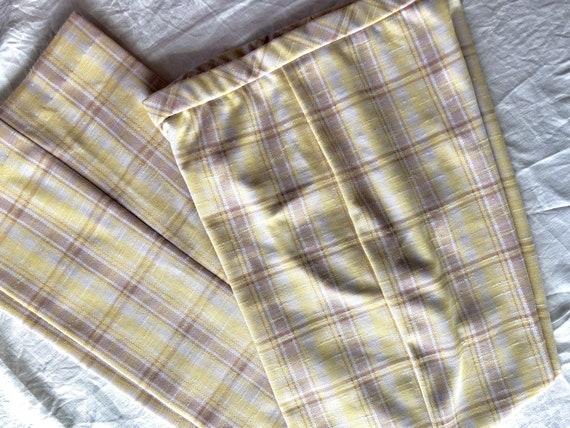 Vintage 70s High Waist Plaid Pants size 28x30 - image 1