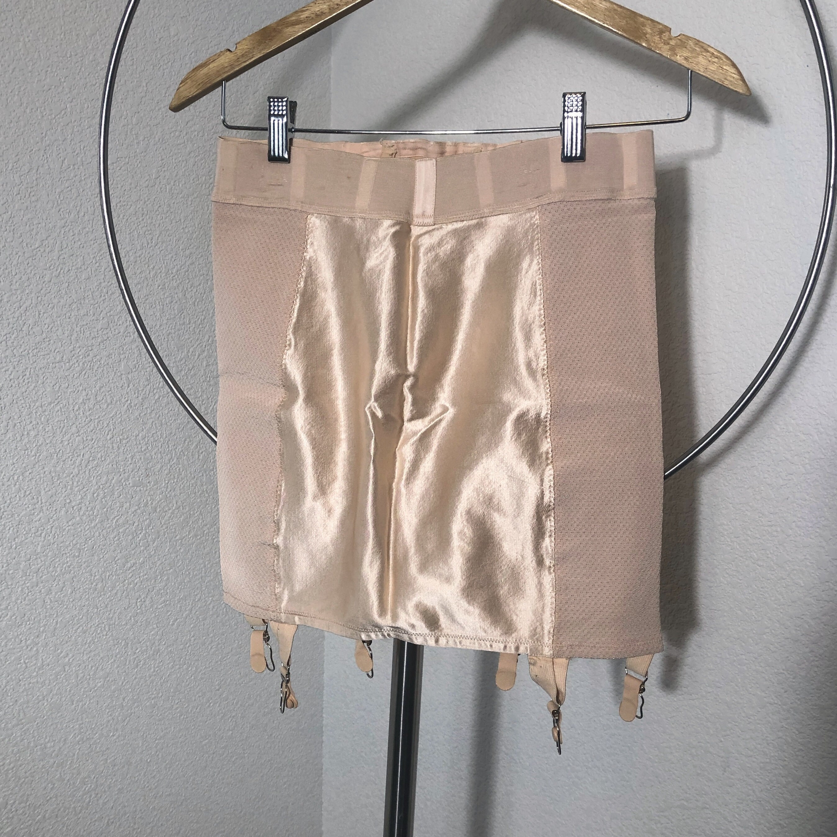 Vintage Shell Pink Bombshell Girdle With Garter Clips Small - Etsy