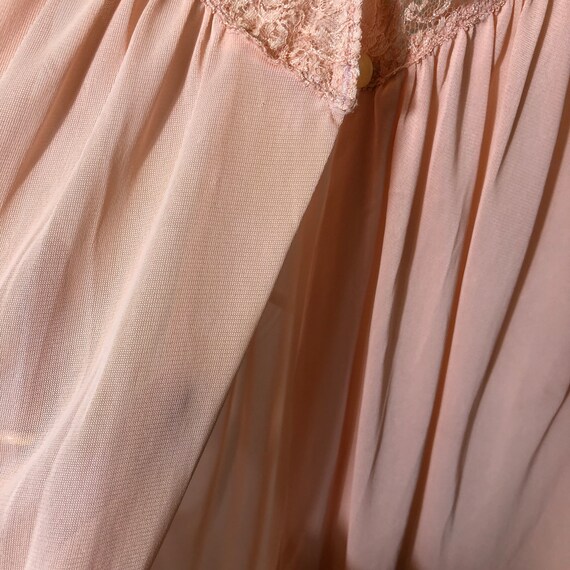 Vintage Peach Romantic Lace Chiffon Robe Housedre… - image 8