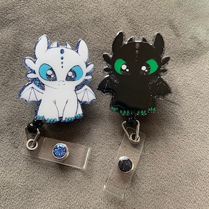 Toothless Badge Reel- Dragon Badge Reel-Animal Badge Reel-Medical ID Holder- Nurse Badge Reel-Teacher ID Holder- Cute Badge Reel-