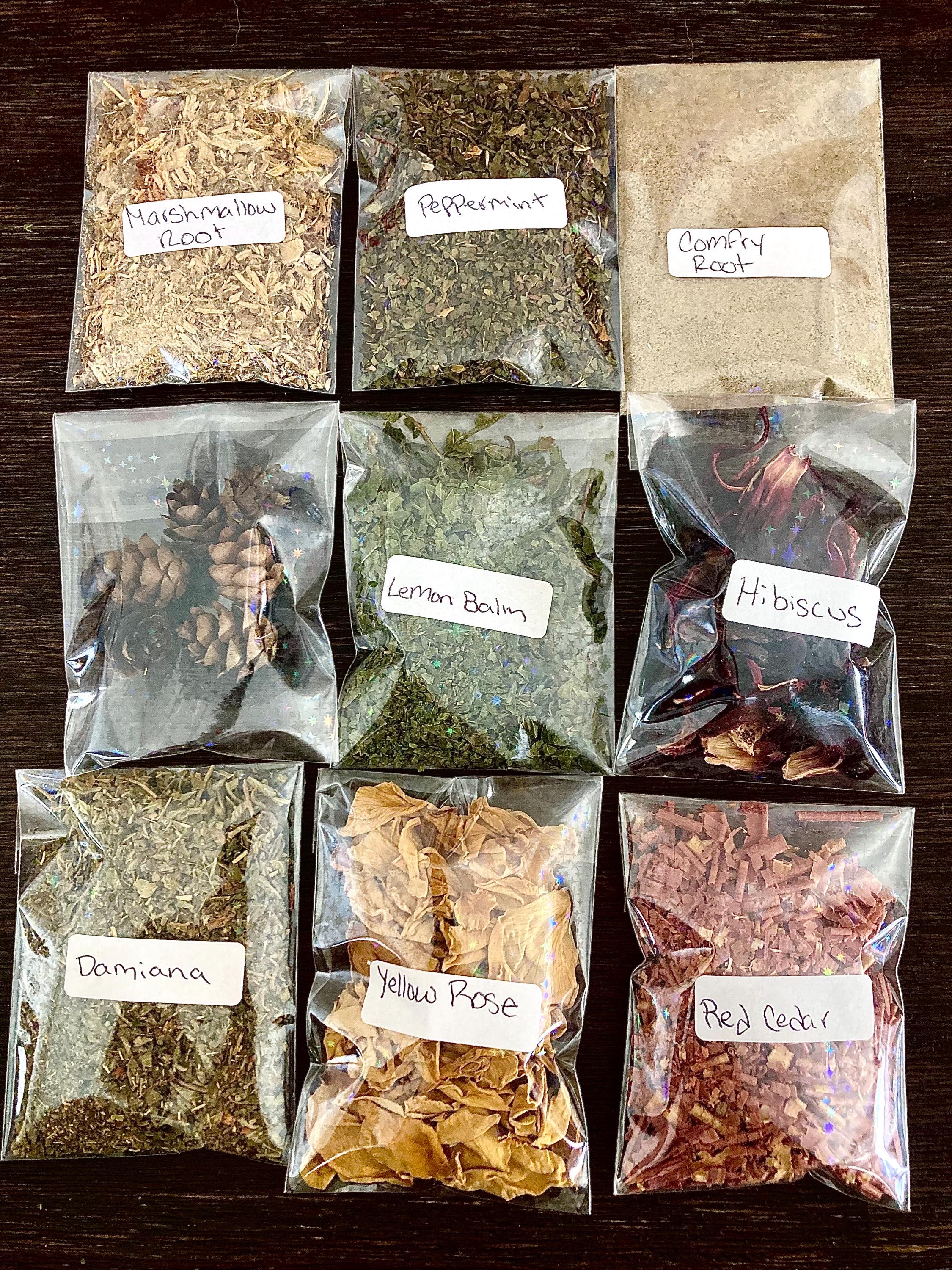 dried herbs flowers and fruit