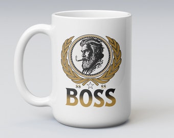 Motivational Gift for Leaders and Entrepreneurs Empower your Workday with our Prestigious Boss Coffee Mug Unique Ceramic Cup For Office Use