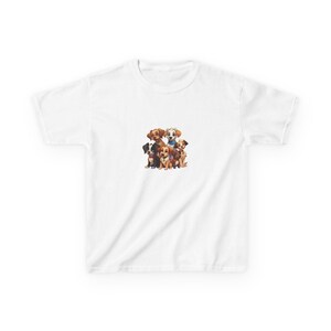 Cute Puppy Graphic Kids Tee, Childrens Tee, Dog Lover Gift, Pet Themed Shirt, Birthday Gift for Kids, Customizable Tee