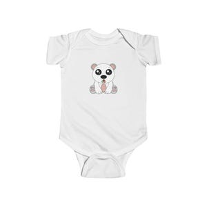 Mono de bebé con bonito panda, adorable mono para bebé, regalo perfecto para baby shower, ropa para bebé, bonito conjunto para bebé, ropa de bebé con dibujos animados