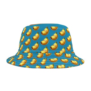Cute Pineapple Bucket Hat, Summer Beach Accessory, Gift for Tropical Lovers, Fun Sun Hat, Vacation Style Headwear