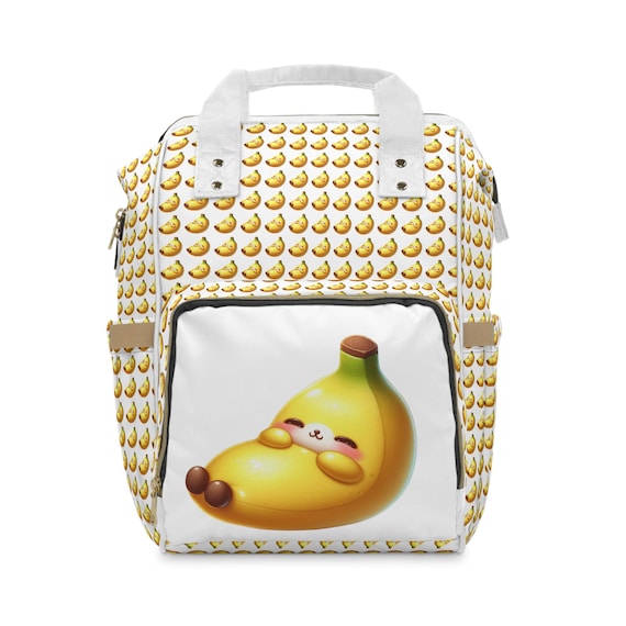 Cute Banana Diaper Backpack, Stylish Baby Bag, Waterproof and