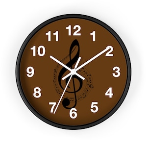 Musical Notes Wall Clock, Unique Home Decor for Musicians, Perfect Gift for Music Lovers
