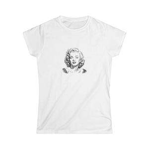 Vintage Glam Women&#39;s Tee, Retro Shirt, Marilyn Monroe Apparel, Casual Fashion, Gifts for Her, Birthday Gift Tee