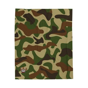 Kuschelige Camo Samt-Decke - V1