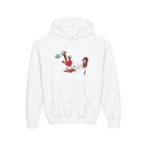 Sudadera con capucha de dibujos animados caprichosos para niños, sudadera divertida, suéter juvenil, regalo para