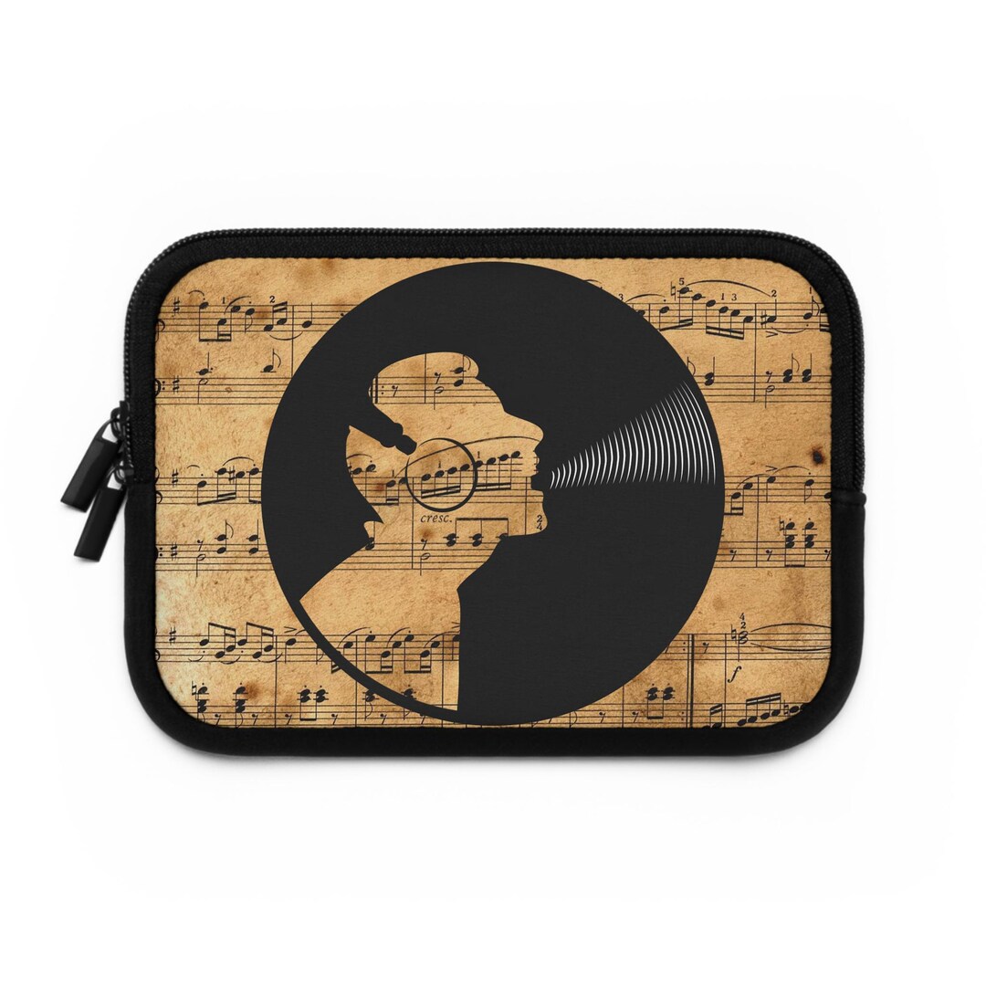 Classical Note Computer Case Musical Notes Laptop Sleeve | Vintage Design, Gift for Musicians, Music ...
