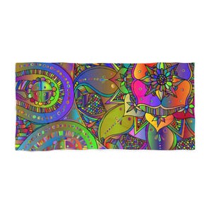 Vibrant Mandala Beach Towel - Colorful Towel for Summer Fun, Poolside Relaxation, Boho Decor