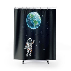 Rideau de douche astronaute