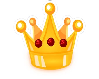 Royal Crown Kiss-Cut Stickers | Fun Accessories for Laptops, Decor, Scrapbooking, Gifts, Party Favors