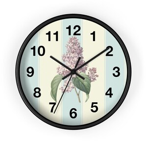 Reloj de pared floral vintage, elegante decoración para el hogar