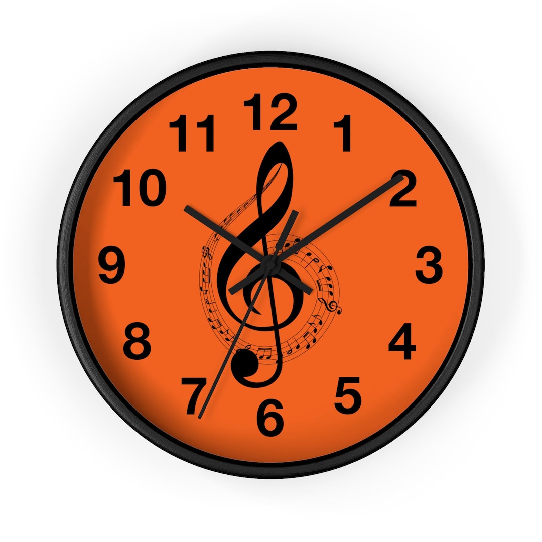 Musical Note Wall Clock | Perfect for Music Lovers, Home Decor, Gifts ...