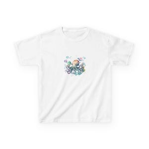 Ocean Adventure Kids Tee, Fun Ocean Theme Shirt, Cute Octopus Graphic Tee, Summer Kids Clothing, Birthday Gift for Boys and Girls