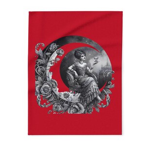 Elegante art-deco fleecedeken - gezellig huisdecor, cadeau voor haar, vintage stijl, Kerstmis, verjaardag, warmte thuis, kunstliefhebbers