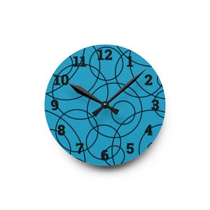 Modern Acrylic Wall Clock, Unique Home Decor Clock, Mid Century Wall Art, Great for Kitchen or Living Room, Gift for Housewarming, Birthday