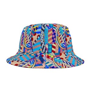 Chapéu de balde boho colorido, chapéu estilo verão