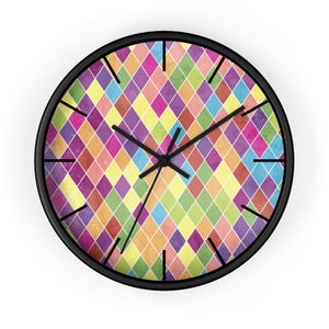 Colorful Modern Wall Clock, Decorative Clock for Home, Funky Clock for Office, Unique Art Clock, Gift for Housewarming