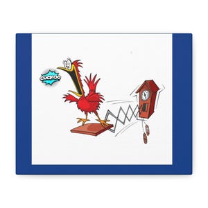 Lienzo decorativo de pájaro cuco, divertido diseño retro, bonito regalo para amantes de las aves, decoración para habitación infantil, un toque único para el hogar.