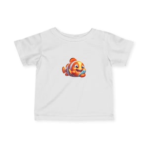Cute Clownfish Infant Tee, Baby Shirt, Toddler T-Shirt, Childrens Apparel, Summer Gift, Ocean Theme Outfit
