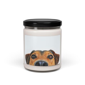 Cute Dog Face Scented Soy Candle, Pet Lover Gift