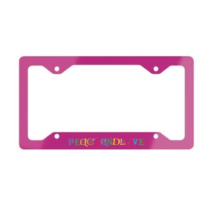 Vibrant Peace & Love Metal License Plate Frame, Car Accessory, Gift for Auto Enthusiasts, Personalized Vehicle Decor, Fun Road Trip [...]