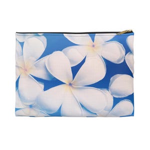 Bolsa de accesorios con estampado floral, bolsa de viaje de verano, organizador de maquillaje, artículos esenciales de playa, un bonito regalo para ella, bolsa con cremallera con estampado floral.