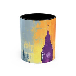 Colorful Cityscape Accent Coffee Mug - Perfect for Home, Work, Gifts, Birthdays, and Coffee Lovers