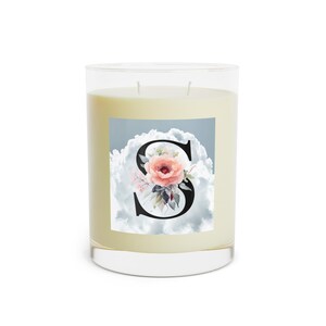 Personalized Scented Candle with Floral Design, Relaxing Home Decor, Gift for Her, Self-Care & Spa, Housewarming Present