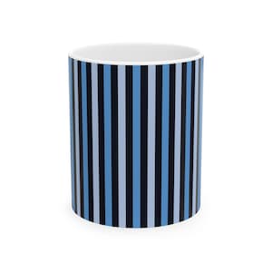 Modern Striped Ceramic Mug - Stylish Coffee Cup, Cute Gift, Office Decor, Birthday Present, Beverage Holder