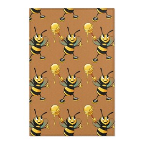 Playful Bee Area Rug, Cute Bee Decor for Kids Rooms