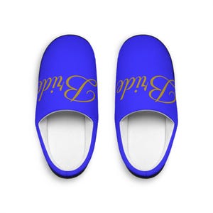 Luxurious Women&#39;s Indoor Slippers with Elegant Monogram Design, Cozy Home Wear, Gift for Her, Housewarming Present, Spa Day Essentials