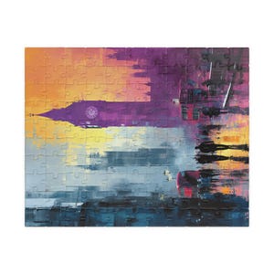 Colorful Cityscape Puzzle, Scenic Jigsaw Gift, Adult and Kid-Friendly Fun, Unique Home Decor and Family Activity