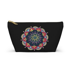 Colorful Mandala Accessory Pouch | Travel Makeup Bag, Organizer, Gift for Her, Festival Accessories, Toiletry Case