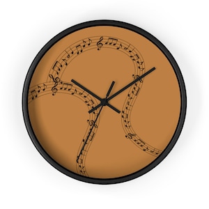 Musical Notes Wall Clock, Perfect for Music Lovers, Home Decor, Gift for Musicians