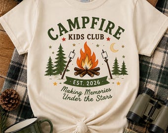 Kids & Toddler Campfire T Shirt — Camp Adventure Graphic Tee