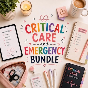 Critical Care Emergency Nursing Bundle | NCLEX Study Guide, Shock, Cardiac (Printable PDF)