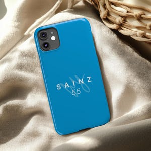 Carlos Sainz F1 Phone Case Signature | Williams Formula 1 Phone Case | Carlos Sainz Formula 1 Gift | Minimalist Formula 1