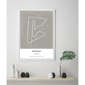 Formula 1 Bahrain Circuit Poster | Vintage F1 Poster Series | Bahrain | Digital Download | F1 Print | F1 Gift