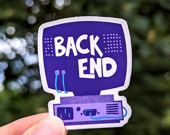 Back-End Software Engineer Sticker: Waterproof Vinyl Computer Decal