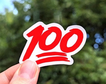 Keep it 100 Sticker | Red Waterproof Vinyl Decal