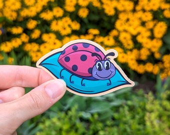 Ladybug Vinyl Sticker - Charming Nature-Inspired Decal for Laptops, Water Bottles, and Notebooks