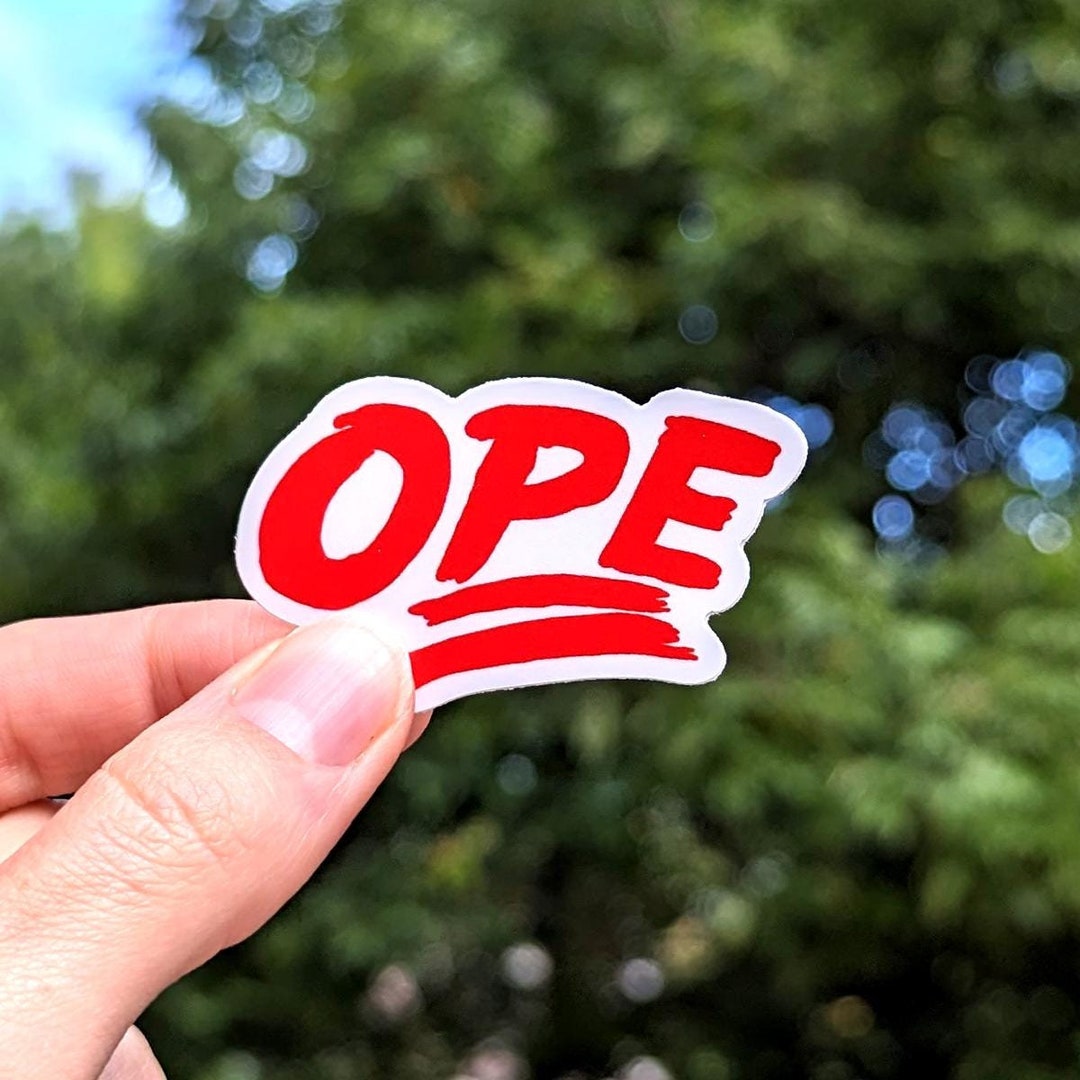 Ope Emoji Sticker: Funny Midwestern Vinyl Decal - Etsy