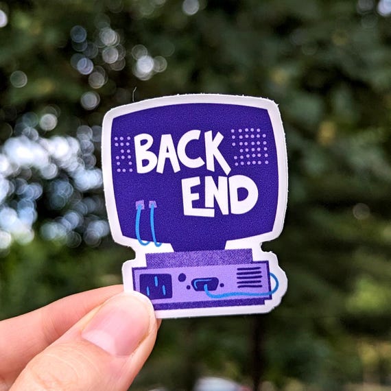 Back-End Software Engineer Sticker: Waterproof Vinyl Computer Decal