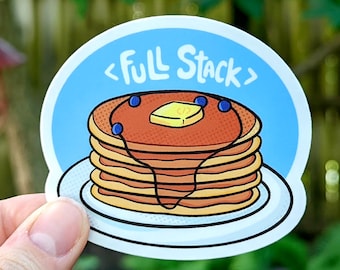 Full Stack Developer Waterproof Sticker, Gift for Software Engineers, Computer Science Decal