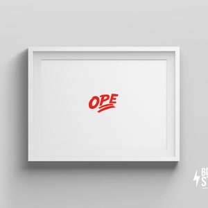 Midwest Ope Emoji Art Print: Sarcastic Humor (8x10 Unframed)