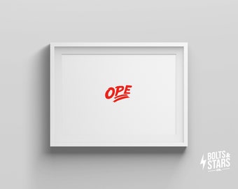 Midwest Ope Emoji Art Print: Sarcastic Humor (8x10 Unframed)